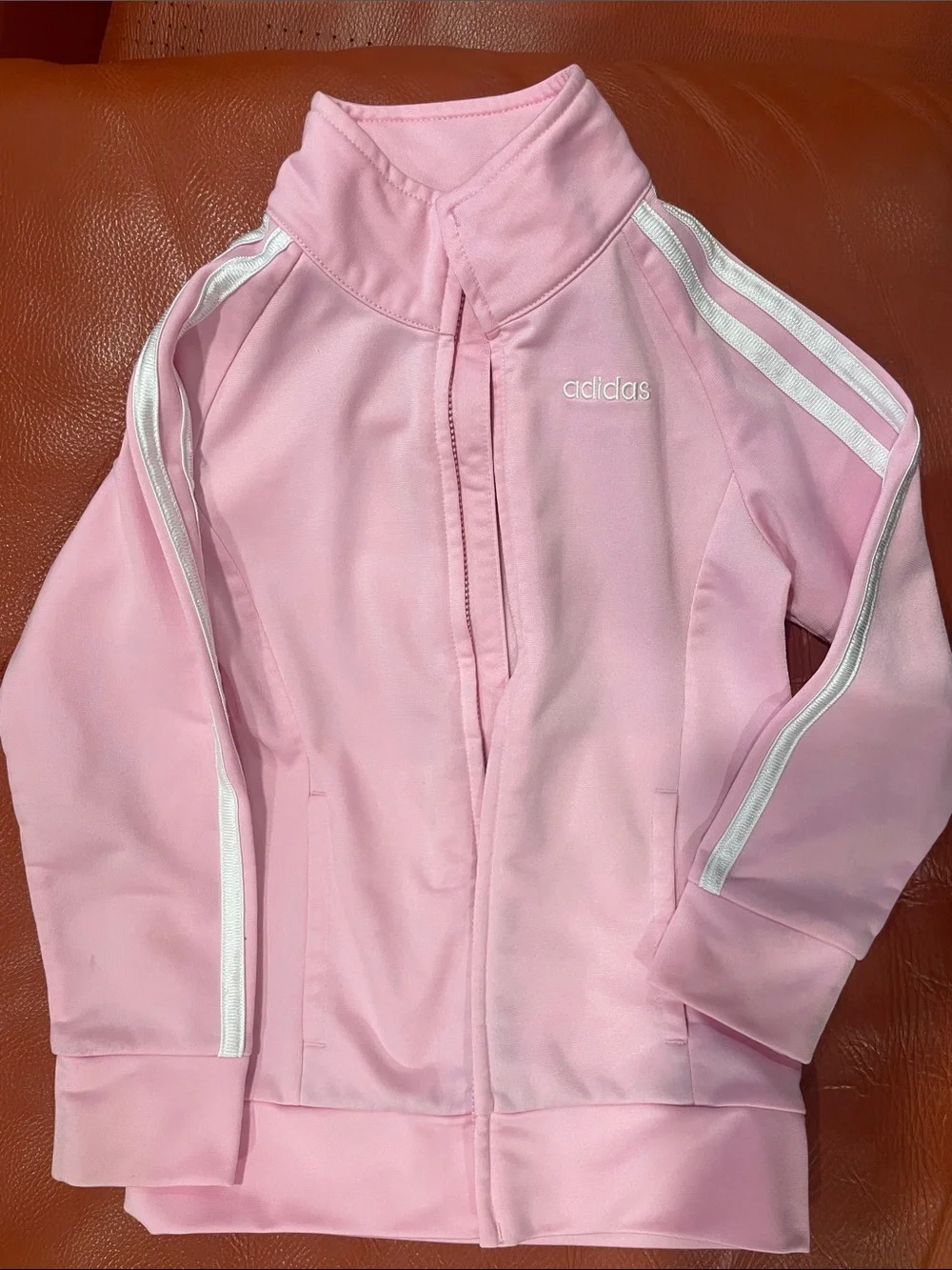 adidas Pink Kids Two-Piece Track Jacket and Pants
